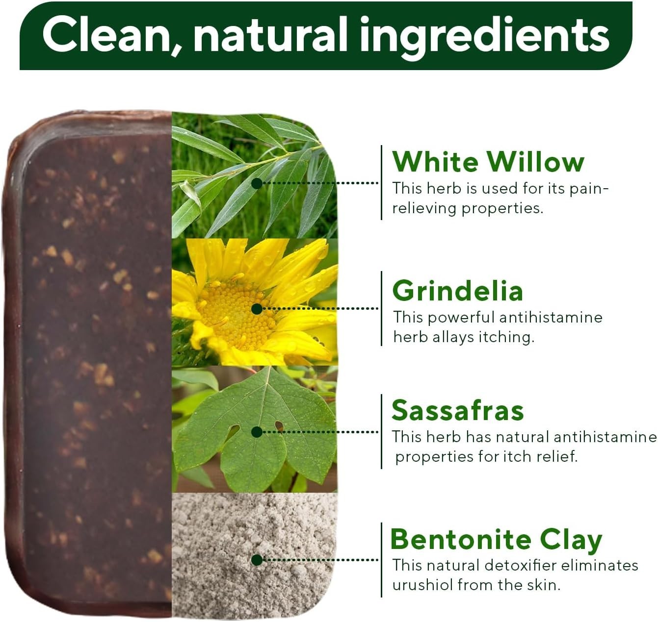Handcrafted Unscented Soap Bar – Natural Relief for Poison Ivy & Sumac, 2.9 oz