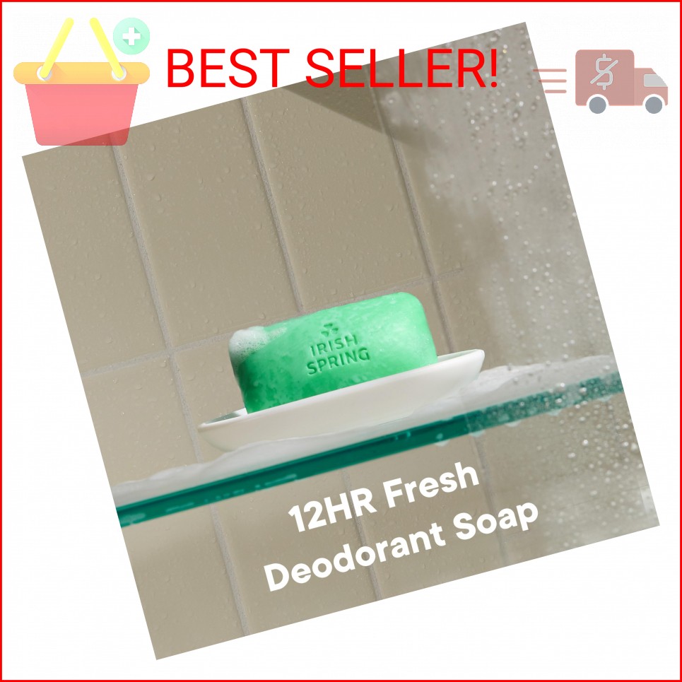 Irish Spring Bar Soap for Men, Original Clean, Smell Fresh and Clean for 12 Hour