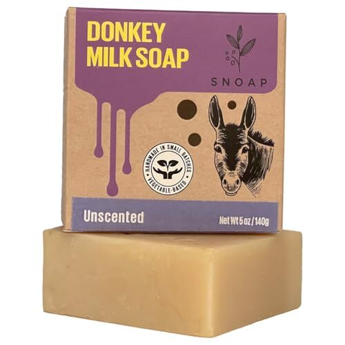 Unscented Soap Bar for Body & Face – Made with Donkey Milk, Natural and Organic