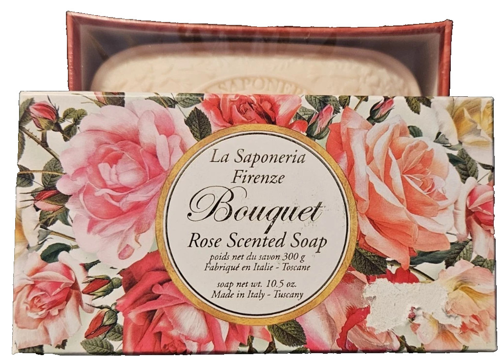 La Saponeria Firenze Luxury Rose Scented Italian Luxury Soap 10.5oz Artisan Bath