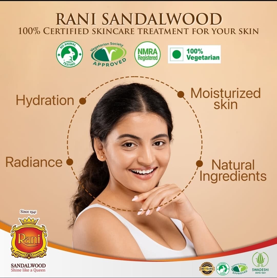 Rani Sandalwood Ayurveda Herbal Soap Body Bathing 90g Original Bar Women Skin