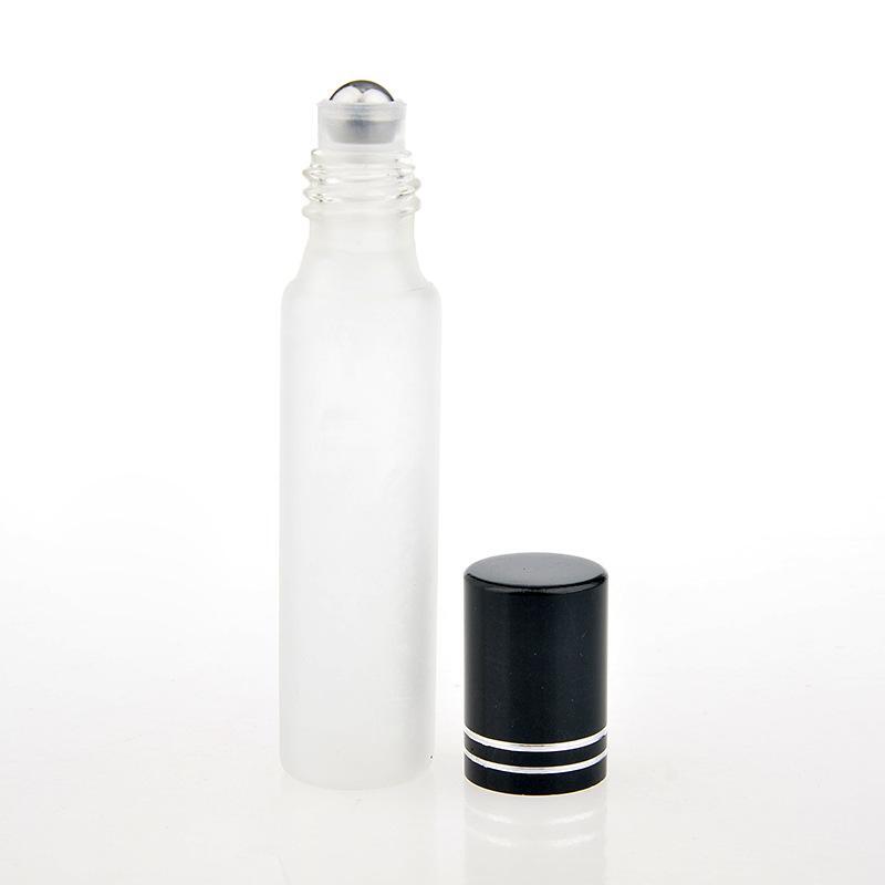 Frosted Clear Glass Mini Bottles with Roller Ball For Oil Perfume Eye Cream 10ML