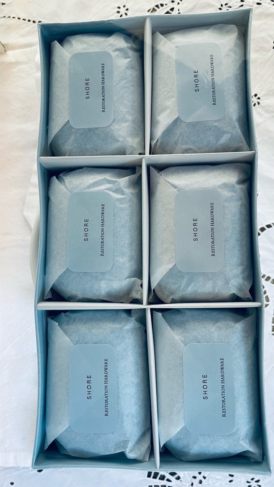 Discontinued Soap Set Restoration Hardware Shore Set Bars 6x 5.3 Oz NOS
