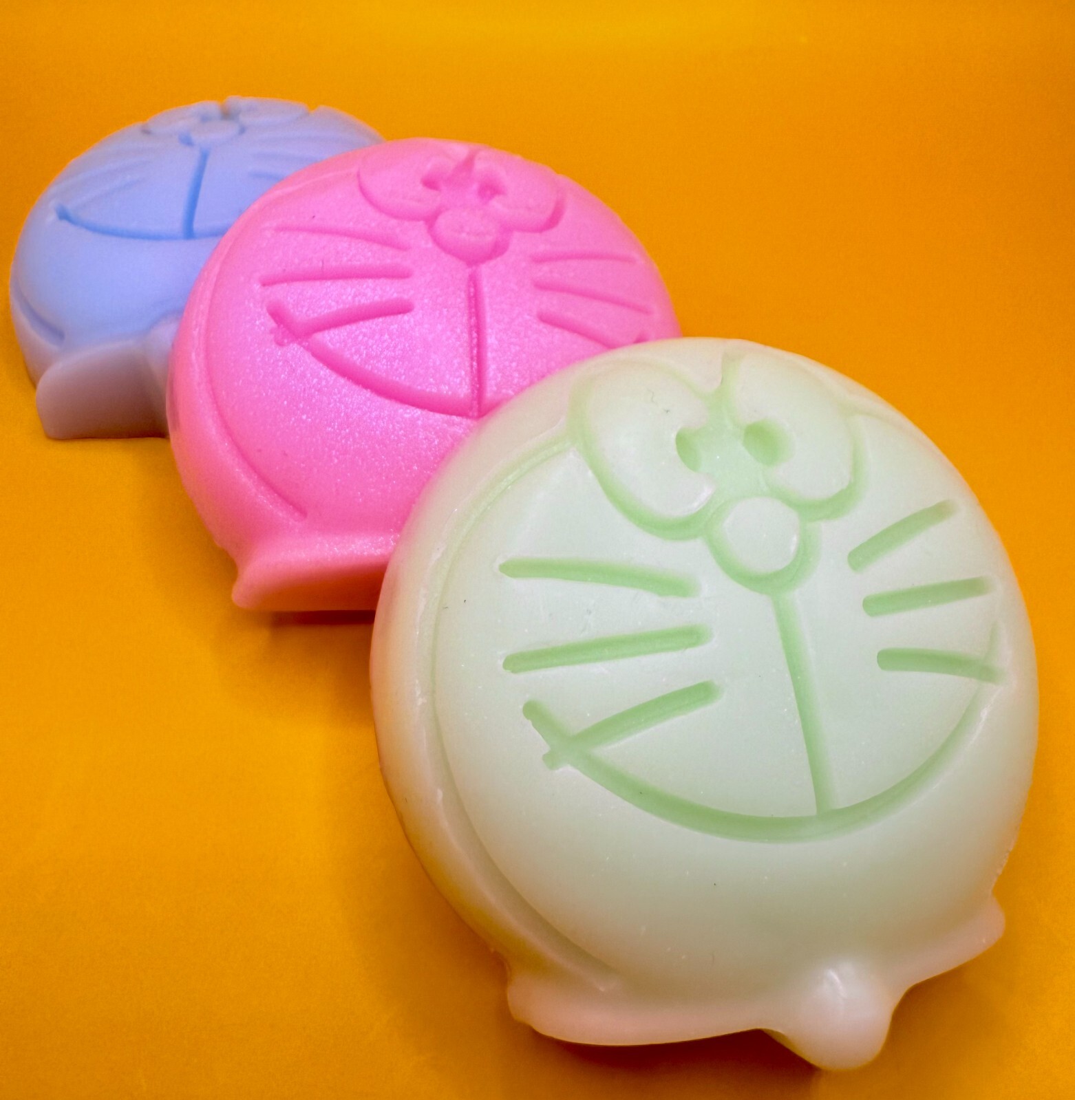 Set of 3 | Handmade Goat Milk Soap – Cute & Moisturizing | Doraemon