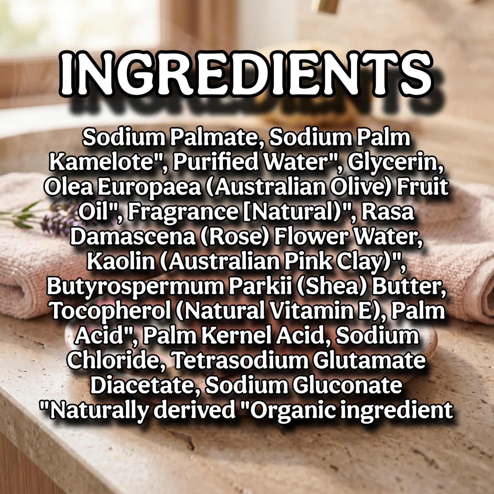 Freshwater Farm Rosewater & Pink Clay Castile Soap Body Bar, 7 oz