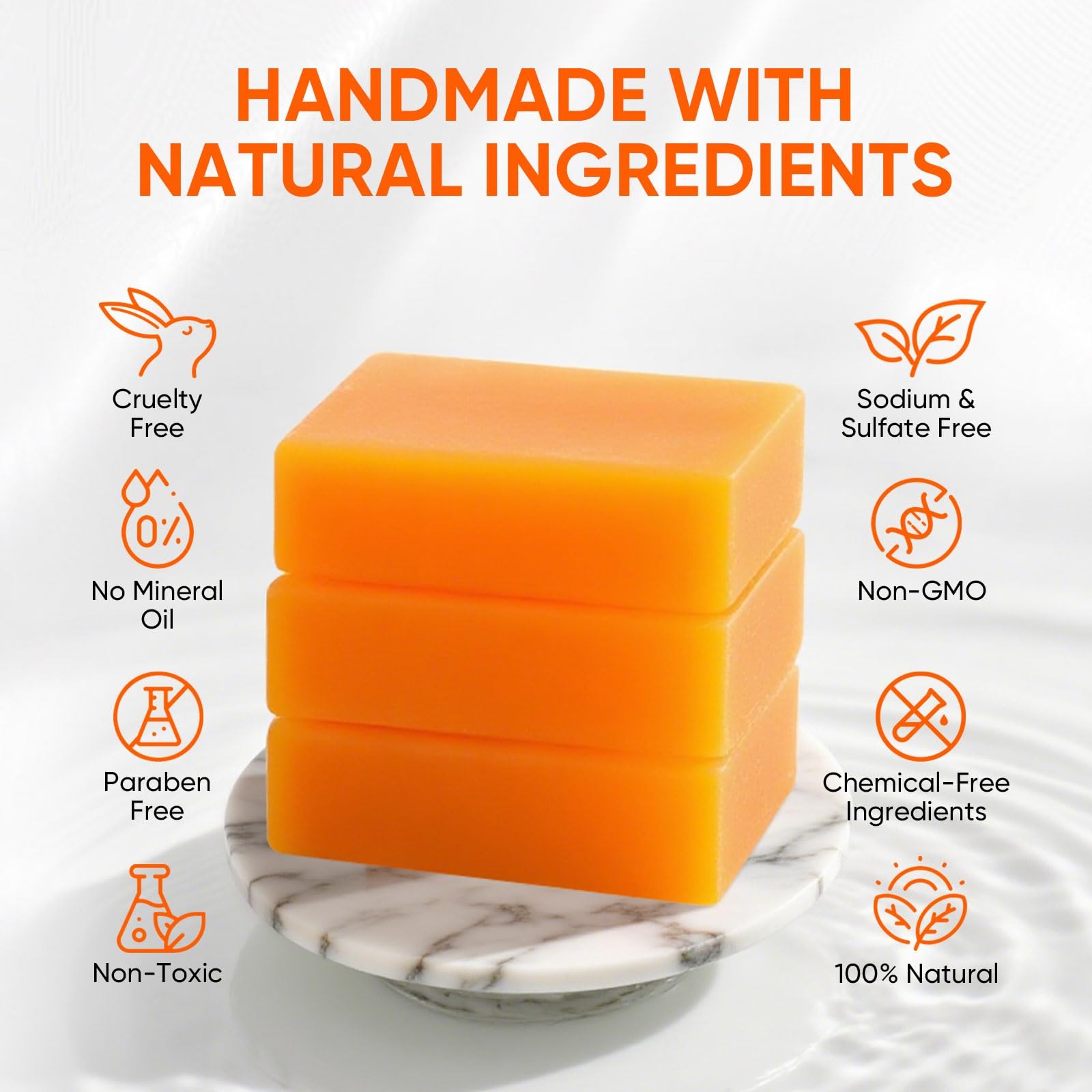 RYH 3 PCS Persimmon Soap Bar for Body Odor 1.18 Ounce (Pack of 3)