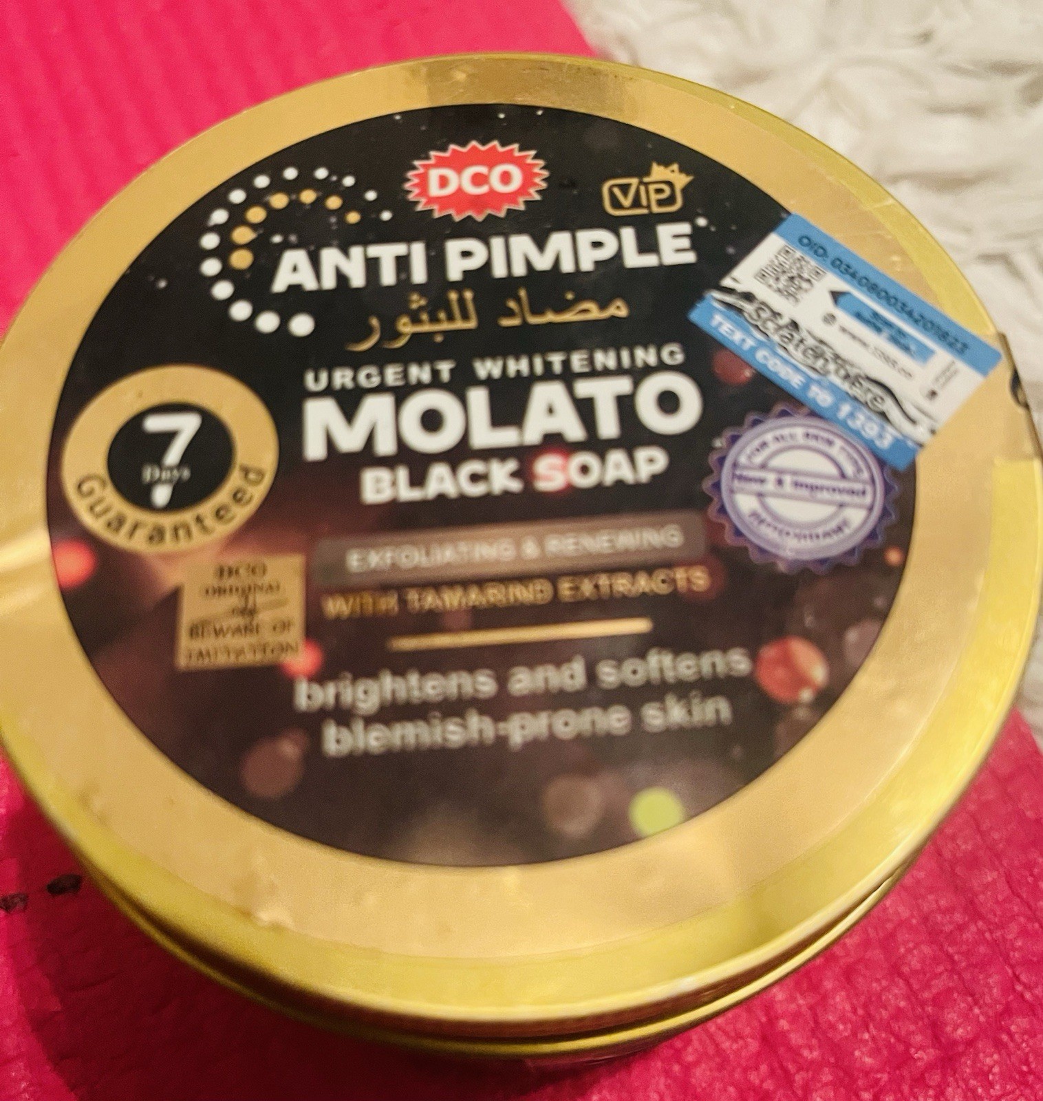Anti Pimple Urgent Whitening MOLATO Black Soap 500g✨️💯👌 1pc