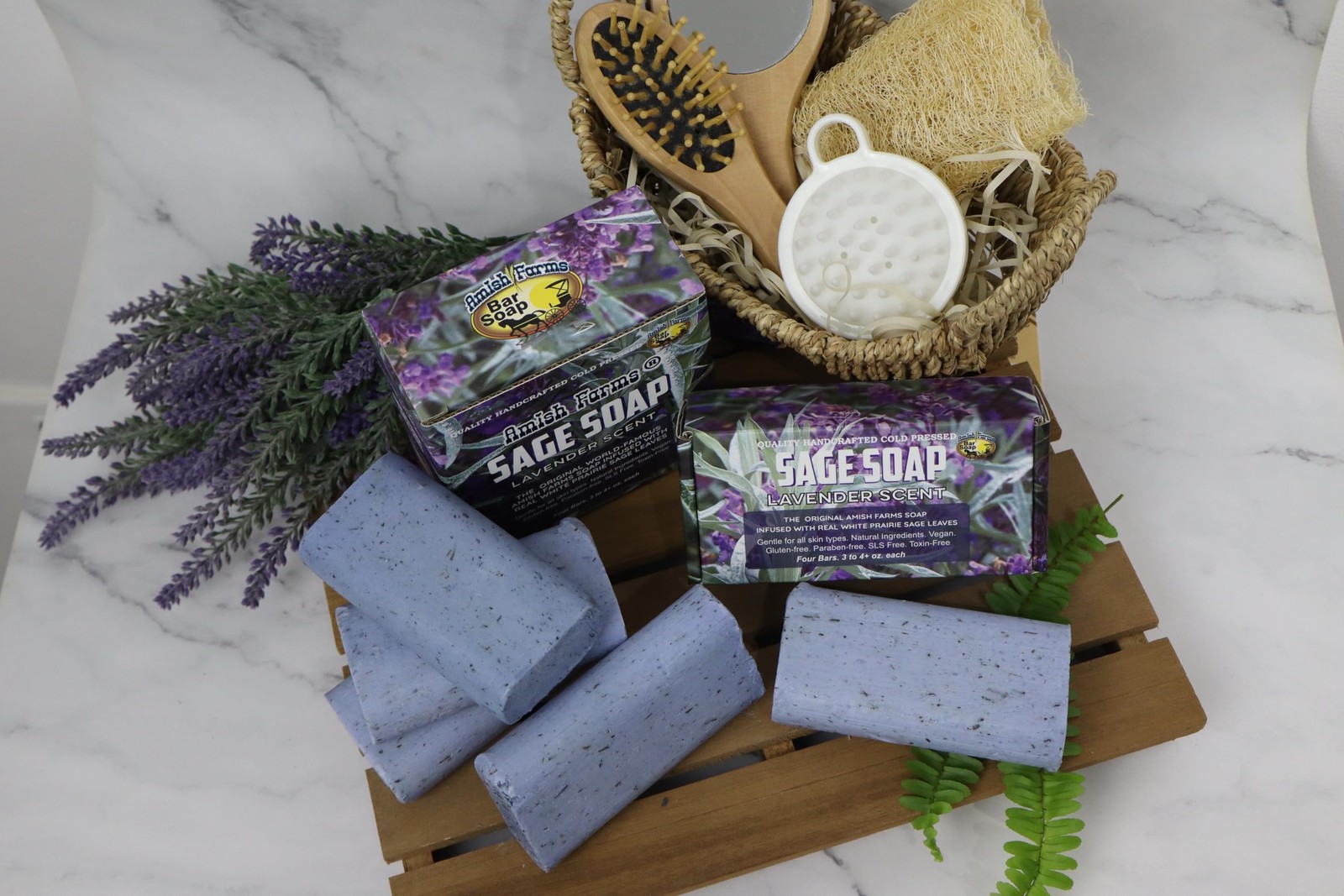 Amish Farms Sage Soap Bar, Original 16 Ounce (Pack of 1), Lavender Color