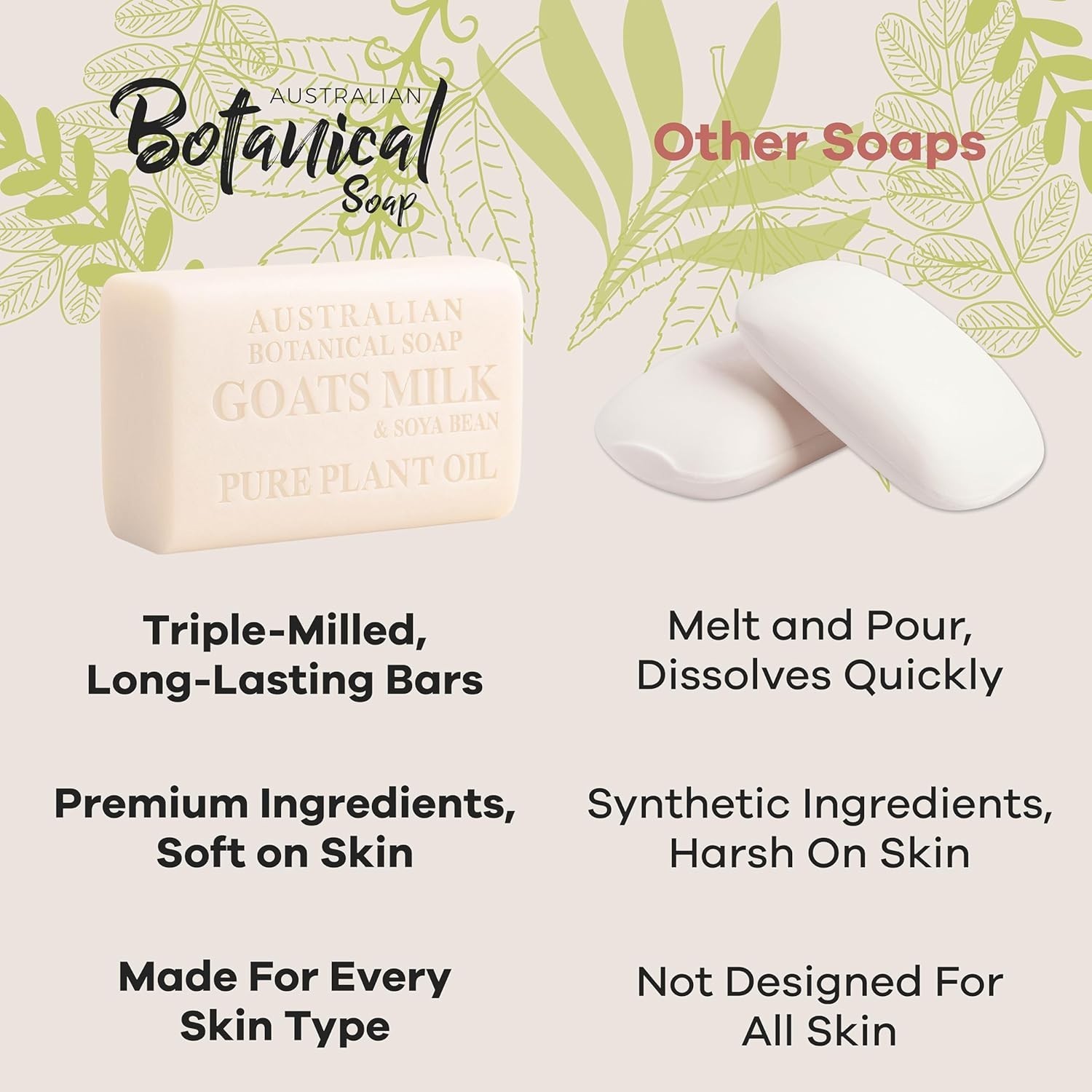 Cruelty-Free Goat Milk Soap Bars 6.6 OZ, Pack of 8 – Exotic & Hydrating Blend