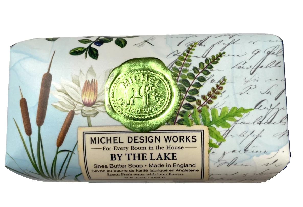 Michel Design Works BY THE LAKE Shea Fresh Water & Lotus 🪷 Hand Body Bar Soap
