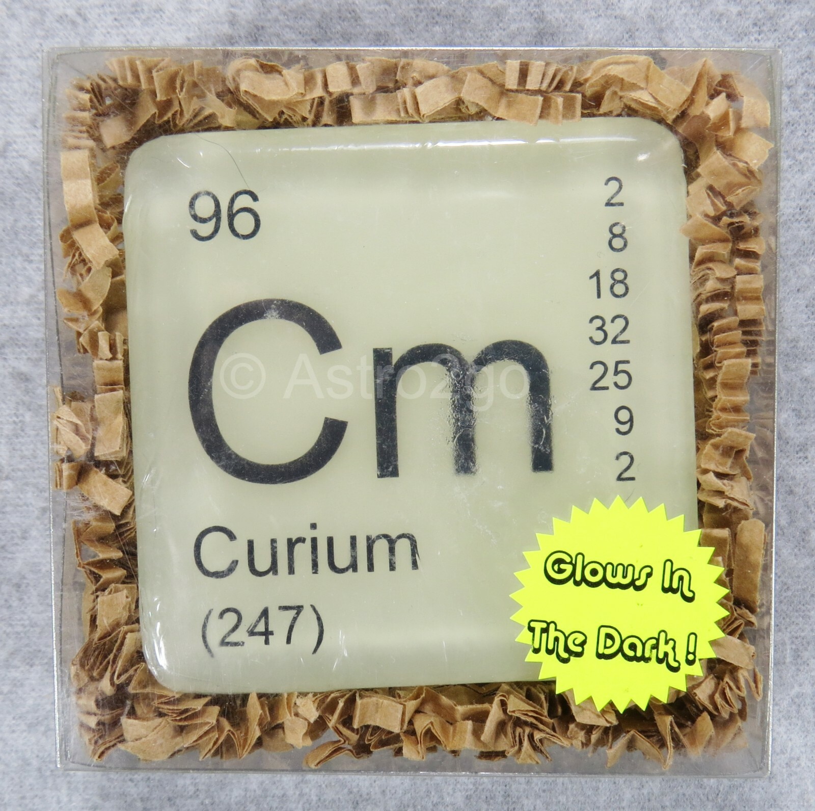PERIODIC TABLE ELEMENT “Cm” CURIUM NOVELTY GLOW HAND SOAP-4 oz JUST BUBBLY NEW!