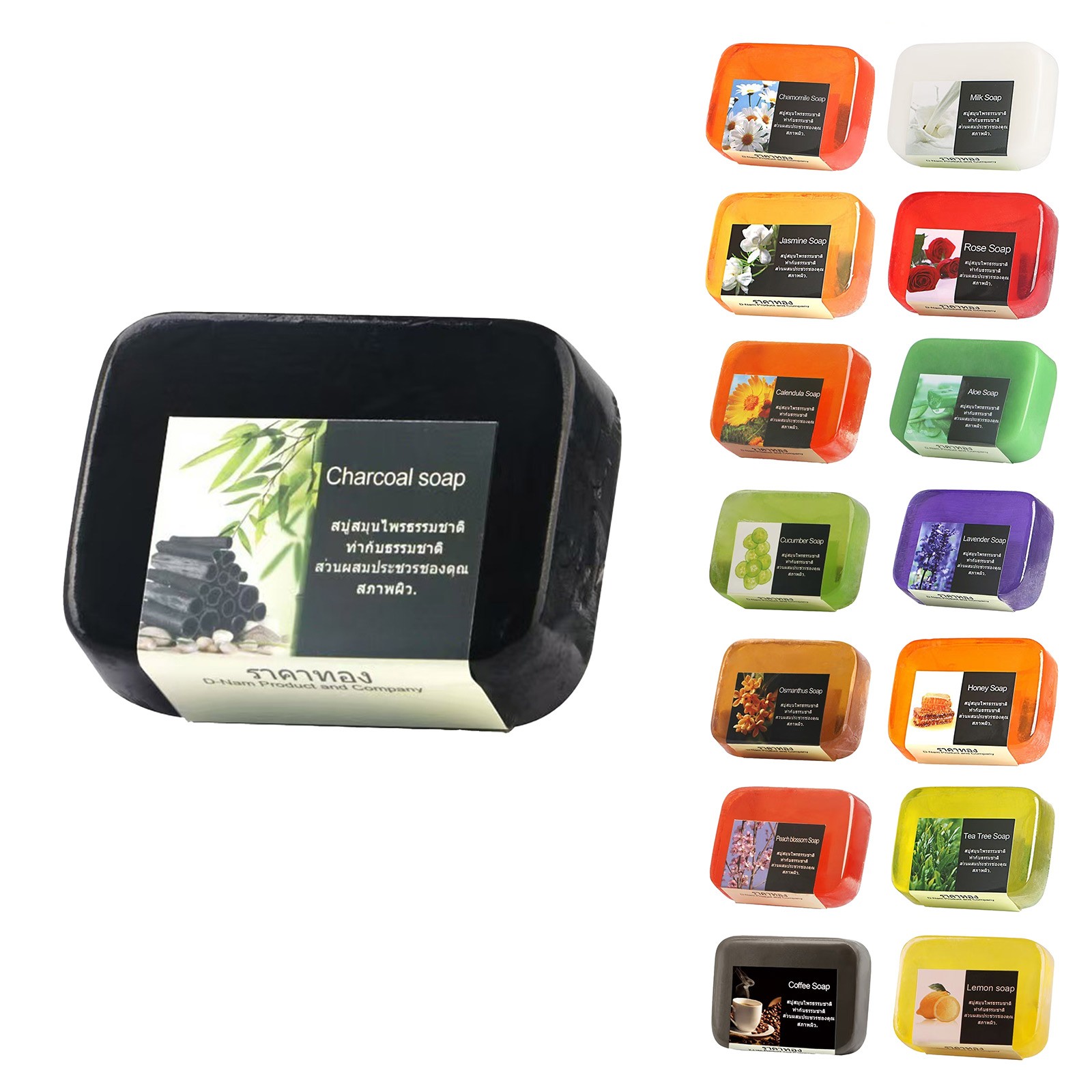 1Pcs Bath Soap Plant-Based Extracts Essential Oil Soap Facial Cleansing Bathing