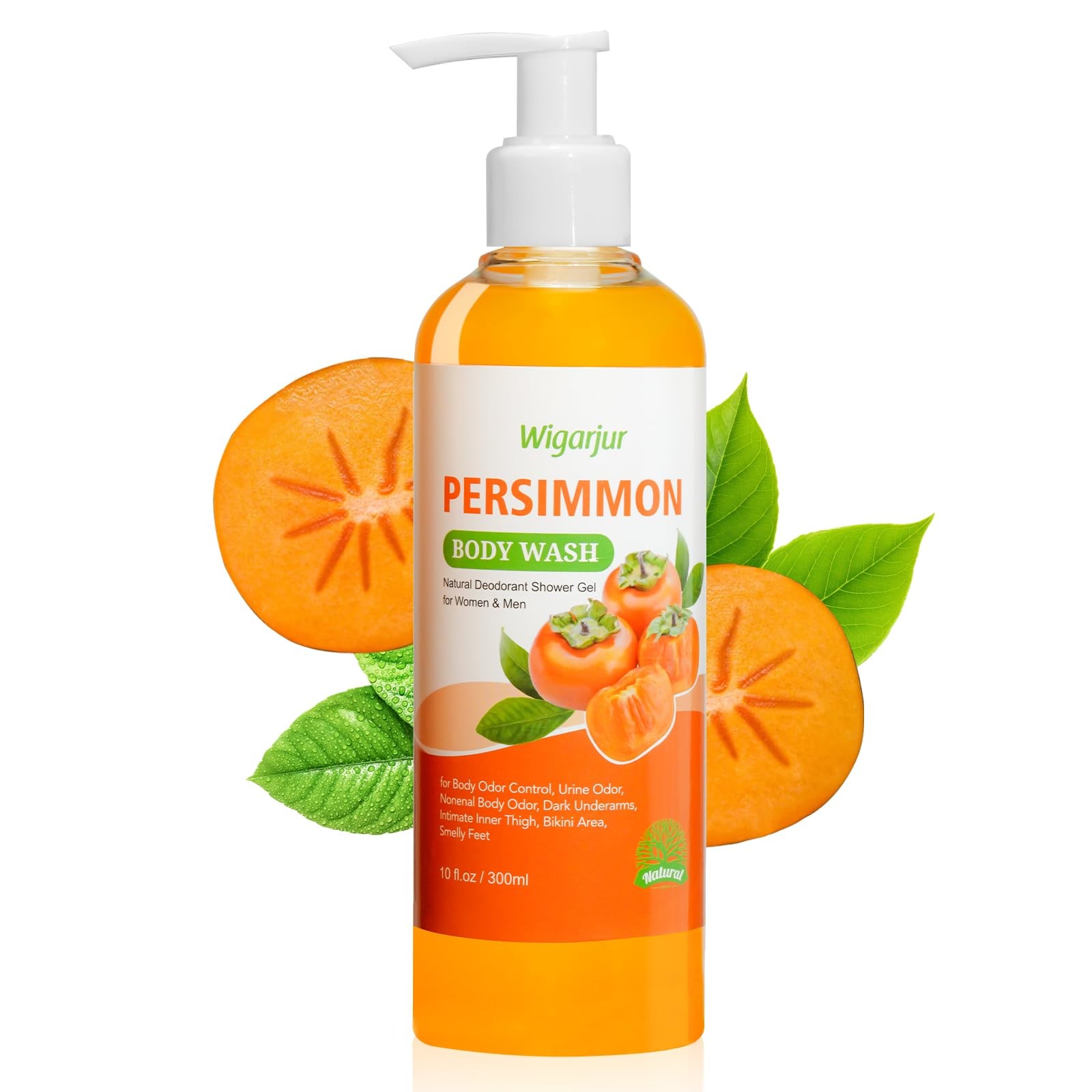 wigarjur Persimmon Body Wash for Old People Smell Natural Deodorant Bar Soap for
