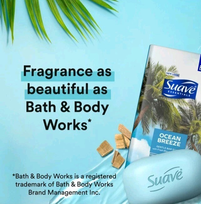 🩵 SUAVE 🩵 ESSENTIALS (2-BARS) 3.35 Oz 🌴 ●OCEAN BREEZE● 🌴🫧 ≈GENTLE≈ 🫧 Soap.
