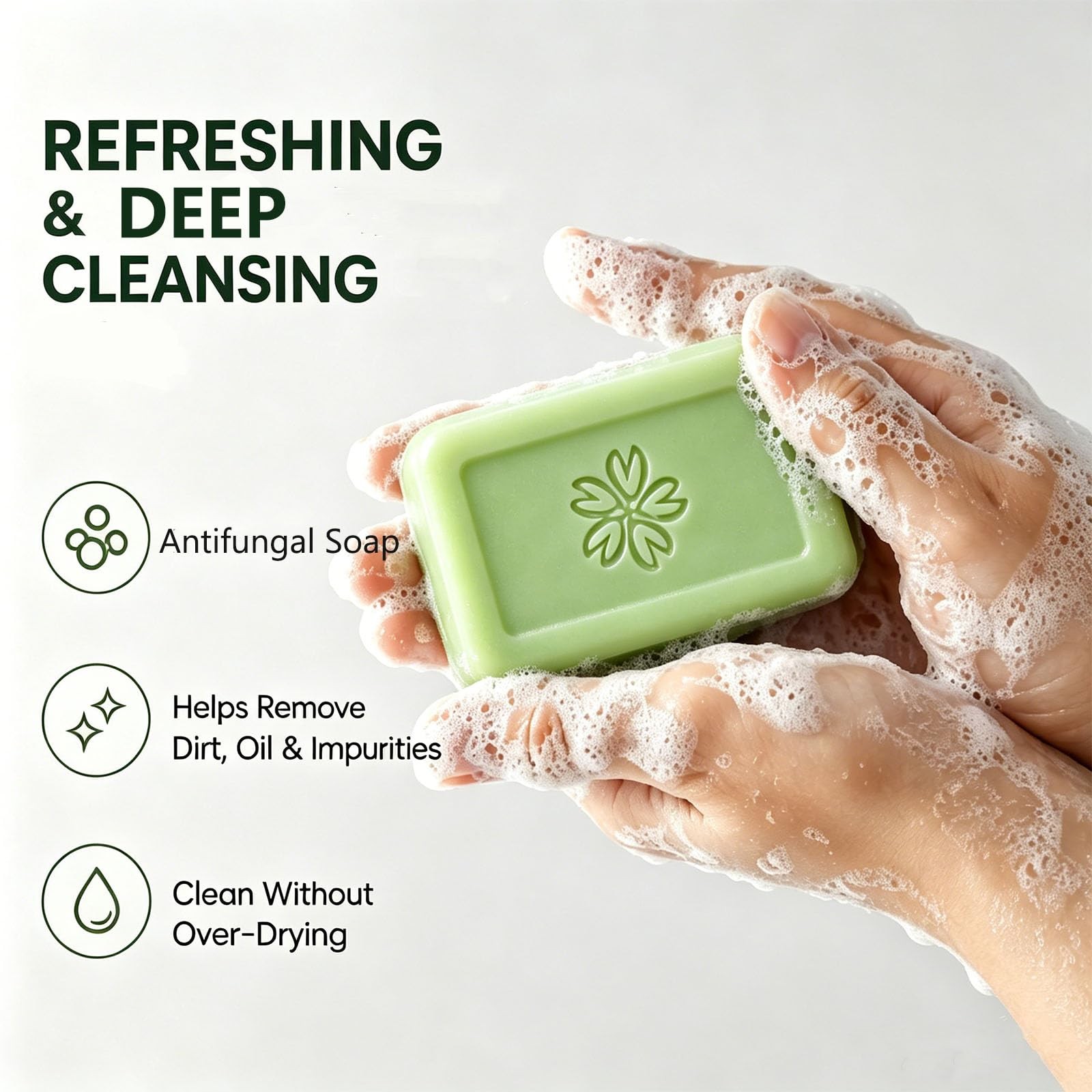 Ironbark Antifungal Soap Bar, Iron Bark Soap & Clear Bar with Tea Tree Oil fo…