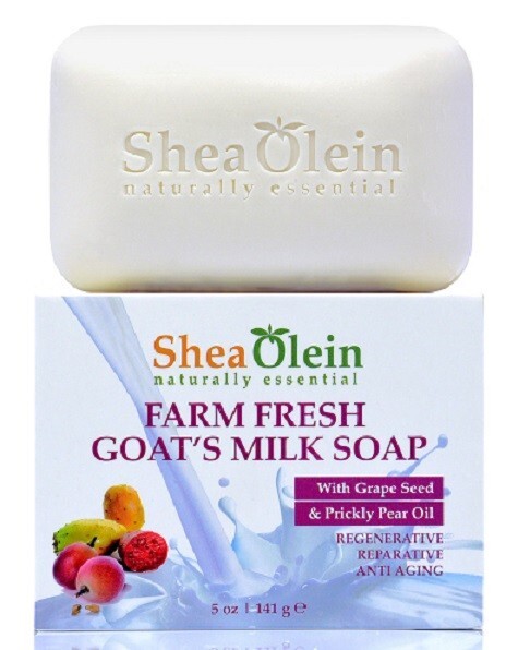 1 Bar – FARM FRESH GOAT’S MILK SOAP WITH GRAPE SEED & PRICKLY PEAR OIL