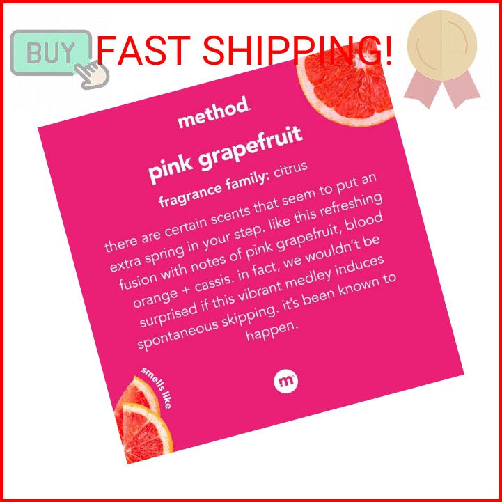 Method Foaming Hand Soap, Pink Grapefruit, 10 Fl Oz (Pack of 1)