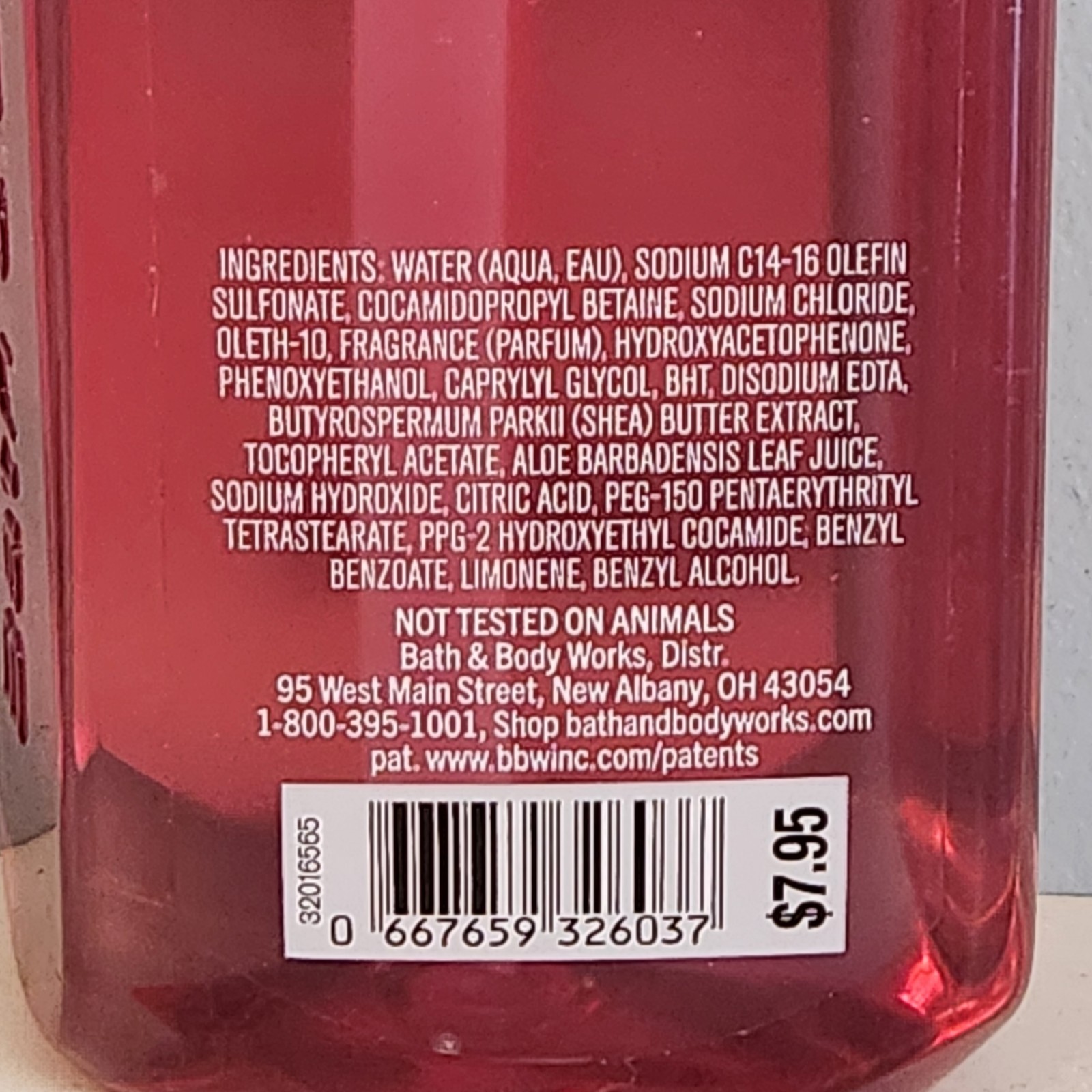Bath & Body Works Cleansing Gel Hand Soap Dye Free North Pole Punch