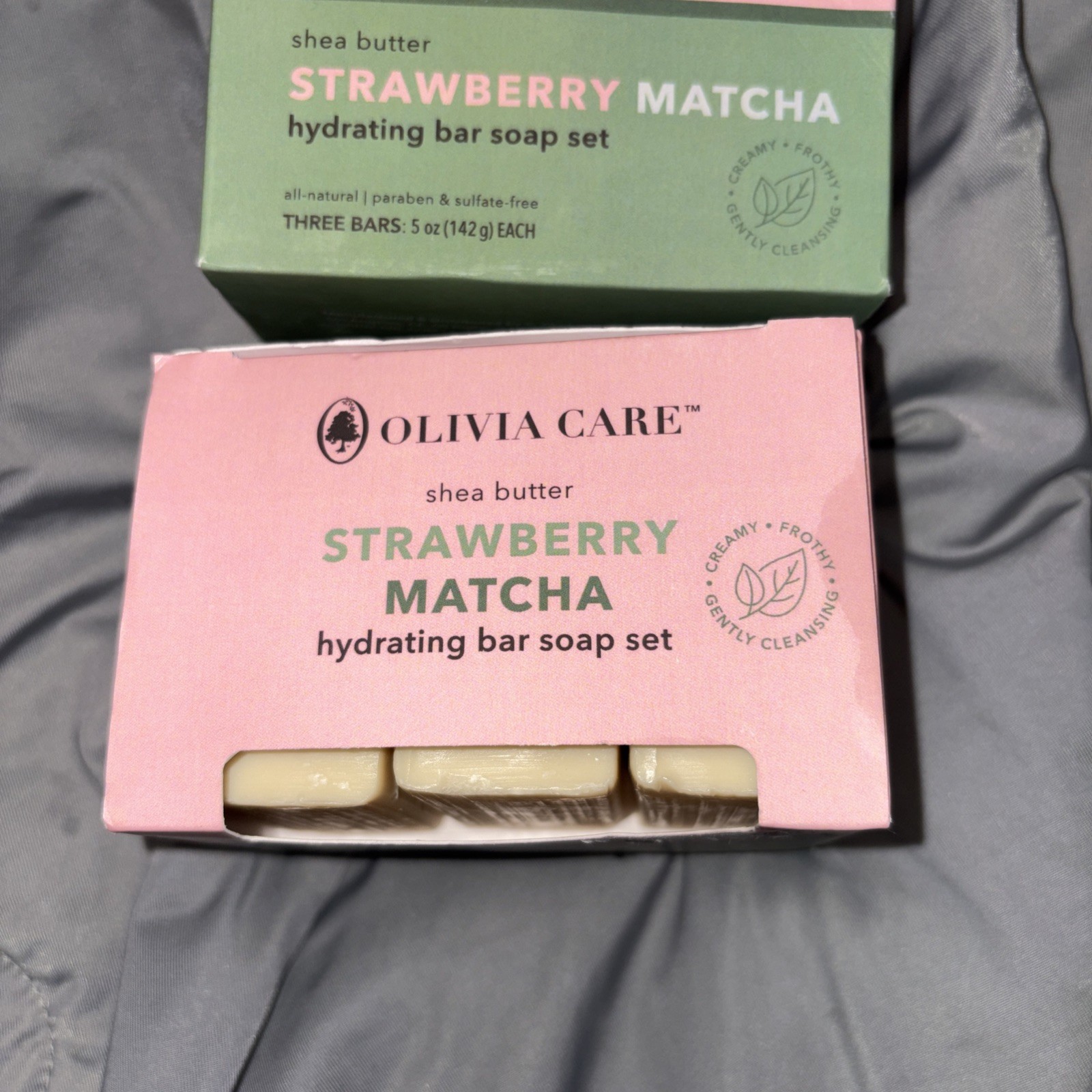 🍓STRAWBERRY 🍓 – Olivia Care Natural Bar Soap Set 2 Bars- in TIN 5oz NIB