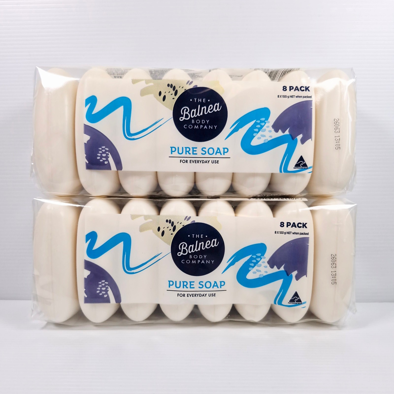 16 Plain Pure Soap Bars 1.6kg Australian Made Mild Fragrance Balnea Brand