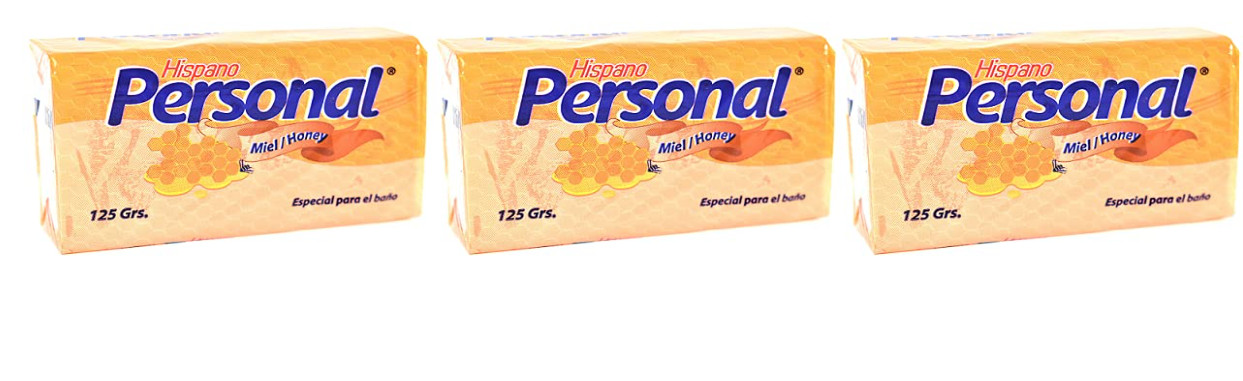 Hispano Personal Miel/Honey Bar Soap 125 Gram – Pack of 3