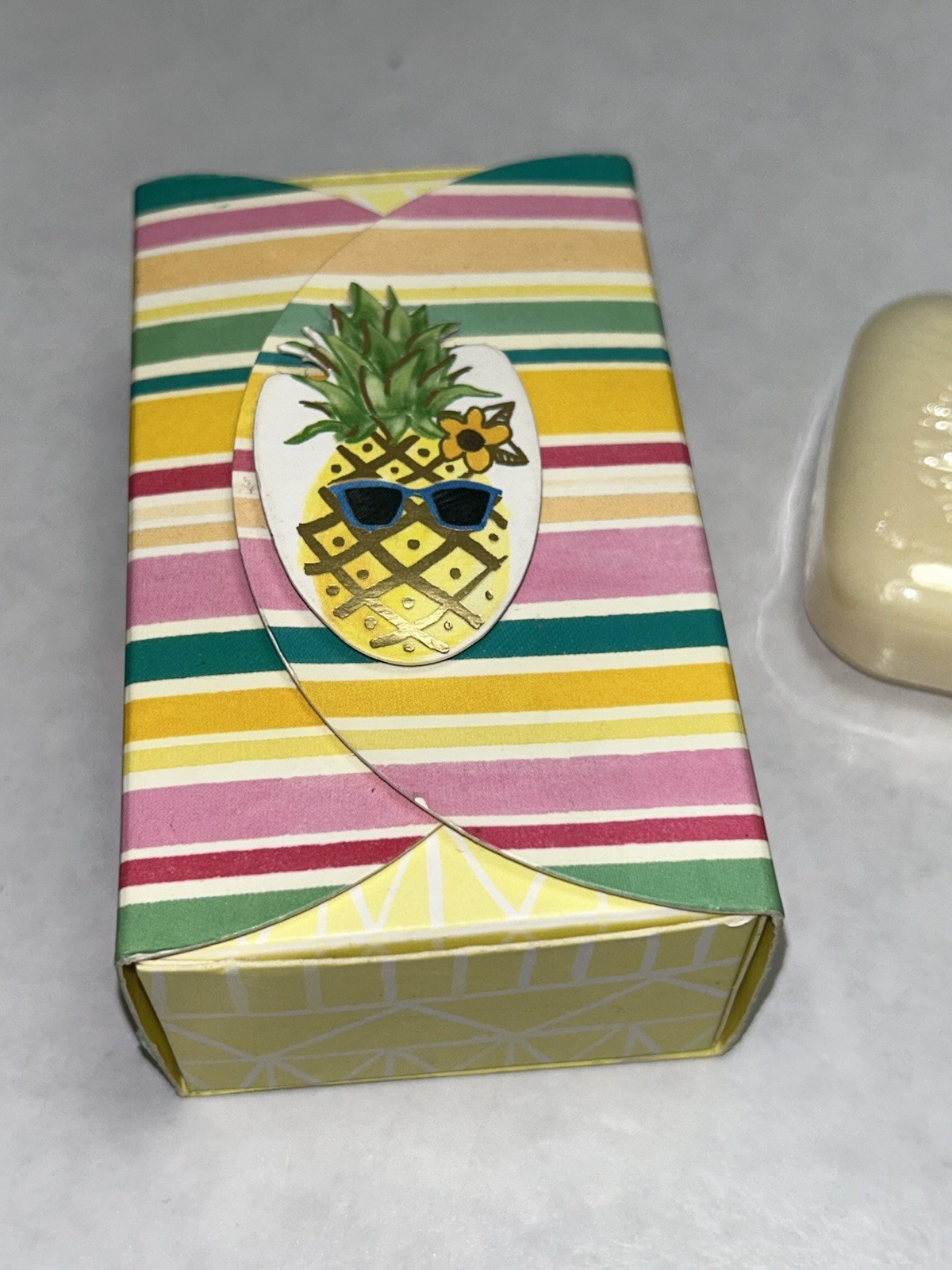 Punch Studio Rose Vegetable Based Luxury Scented Bath Bar Soap 4 oz Keepsake Box