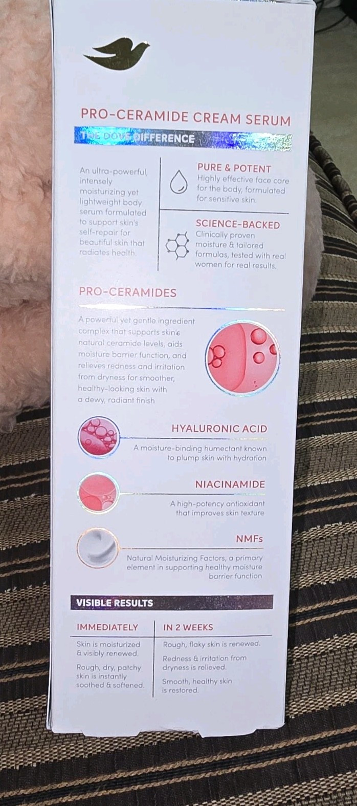 Dove Pro-Ceramide Repair Cream Serum Body Hyaluronic Acid 8 fl oz