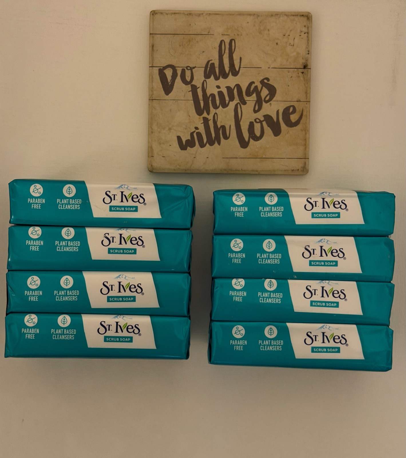 St. Ives’ Scrub Bar Soap with Coconut Water, Aloe, and Walnut 2 (4 Pack) 8 Bars