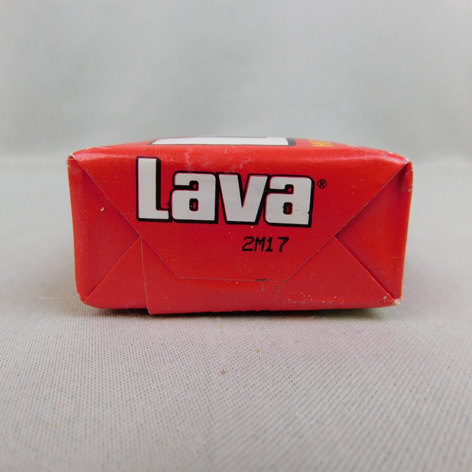 90s NOS Lava Heavy Duty Hand Cleaner 5.75oz Bar Soap Red NASCAR Package #A297
