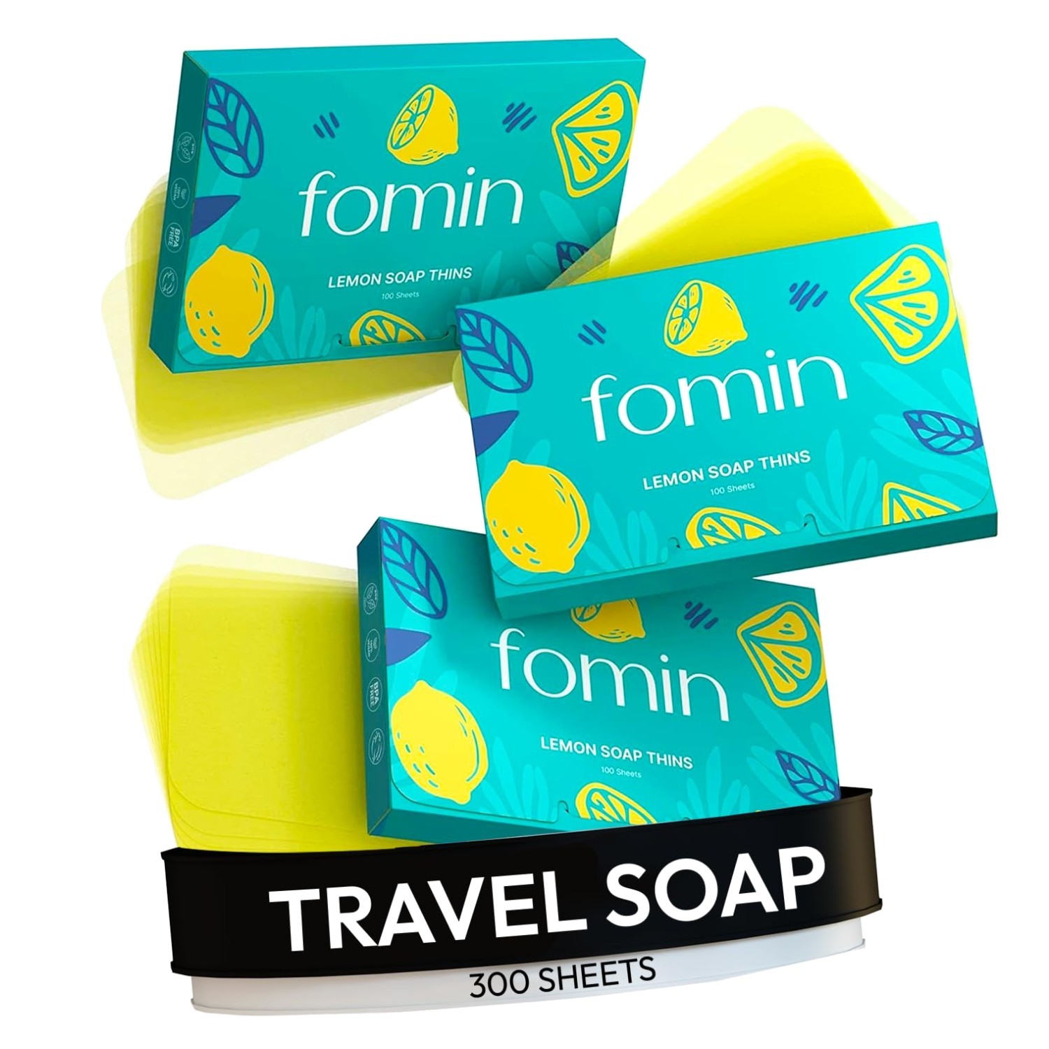 Lemon Portable Paper Soap Sheets – 300 Count