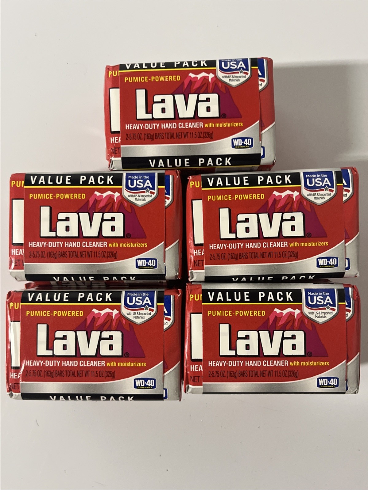 10-Pack Lava Soap 5.75 oz. Bar Heavy Duty Pumice Powered Hand Cleaner WD40 10185