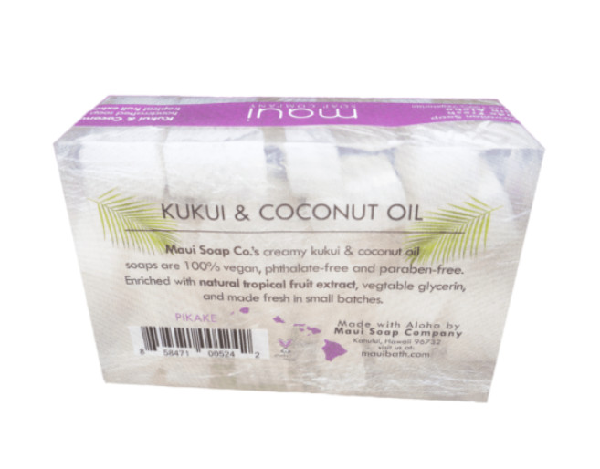 Maui Soap Co – Pikake Bar Soap w/ Kukui & Coconut Oil (2 bar)