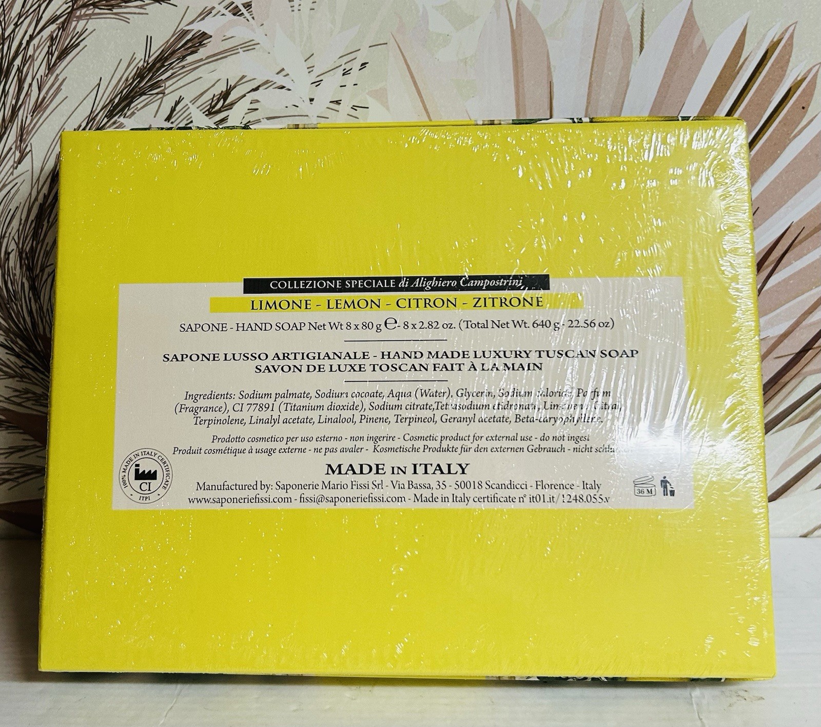 Saponificio Lemon Hand Soap 8 Bars 2.82 oz Each