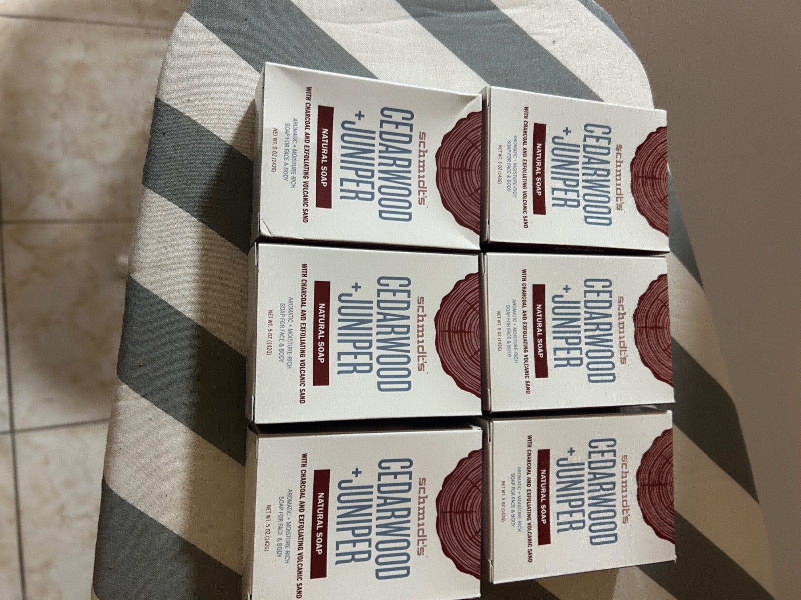 6 Schmidt’s CEDARWOOD & JUNIPER Natural Soap Face/Body 5oz Full Size SEALED (624