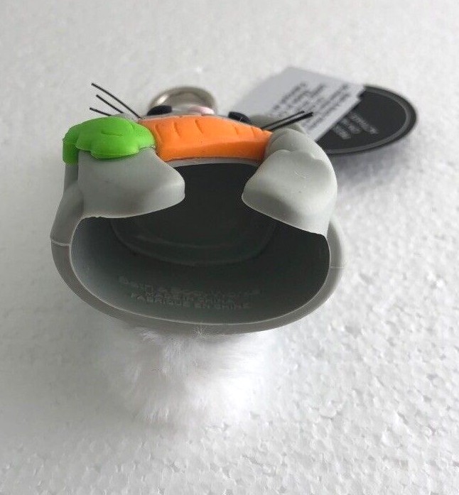 NEW Bath and Body Works BUNNY w/ CARROT Pocket HandGel Holder Keychain -NO Sound