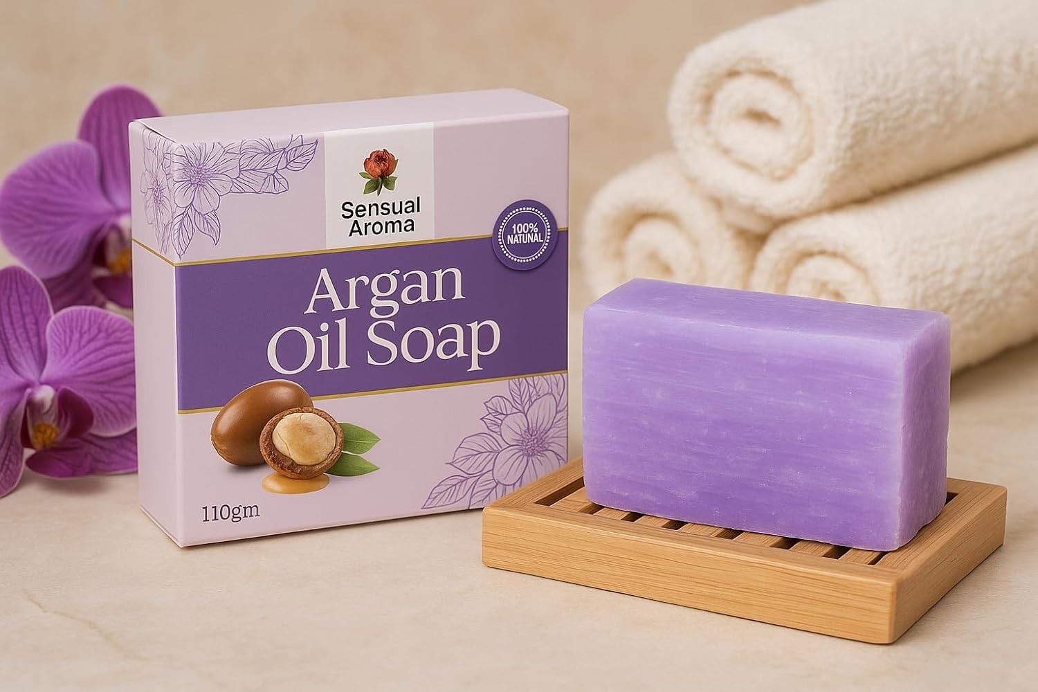 Argan Oil Soap Bar for Face & Body Moisturizing Cleanser Glow for All Skin Types