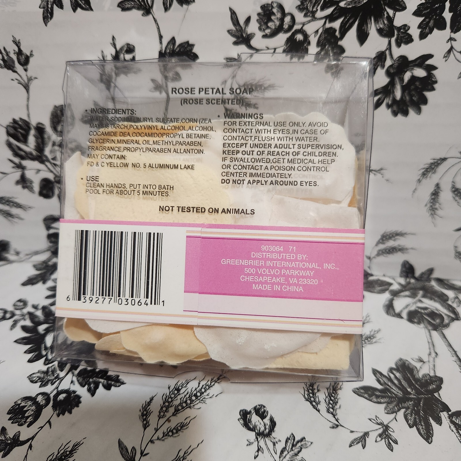 Rose Scented Petal Soap Gift Box Assorted NEW Lot Of 10