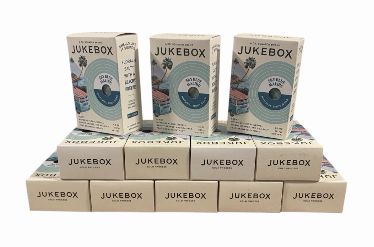 Jukebox Sky Blue Malibu Natural Bar Soap 4.5oz By Dr. Squatch- LOT OF 12