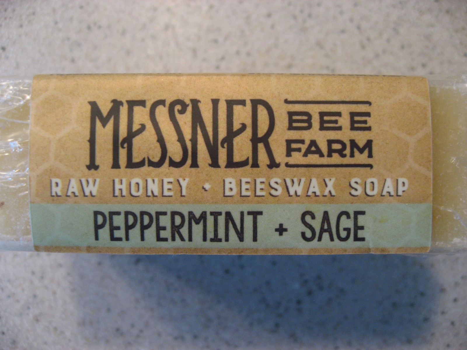 Messner Bee Farm Handcrafted Soap Made w/Raw Honey + Beeswax – Peppermint & Sage