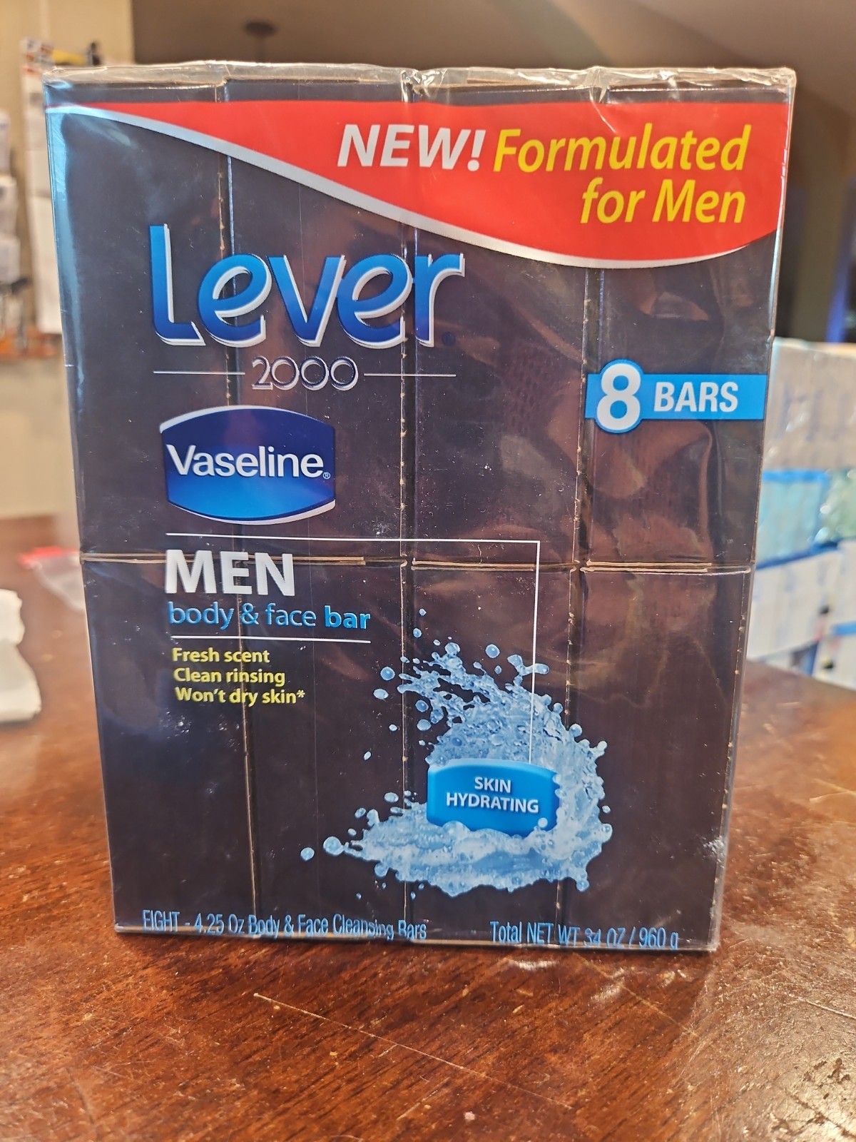 LEVER 2000 MENS VASELINE BODY & FACE BAR – SKIN HYDRATING – UNOPENED BOX