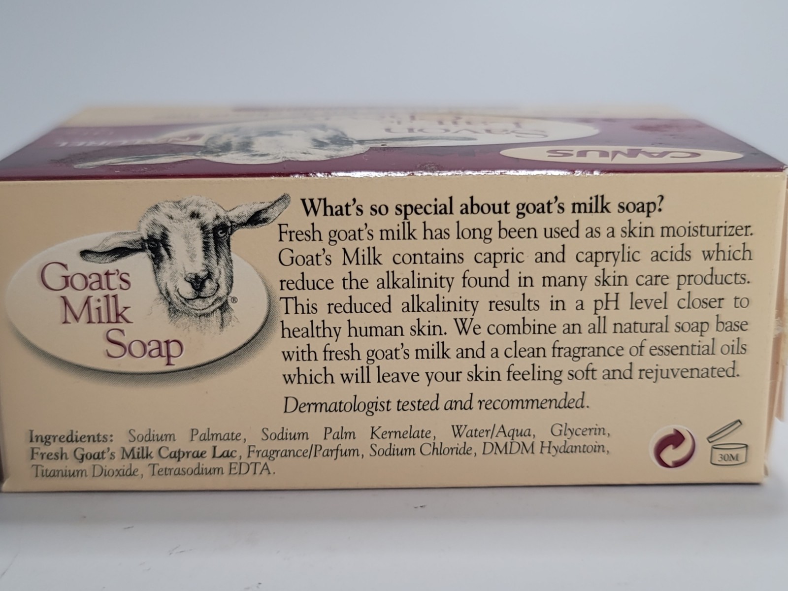 Nature by Canus Bar Soap Fresh Canadian Goat Milk ORIGINAL 5oz Bar Natural