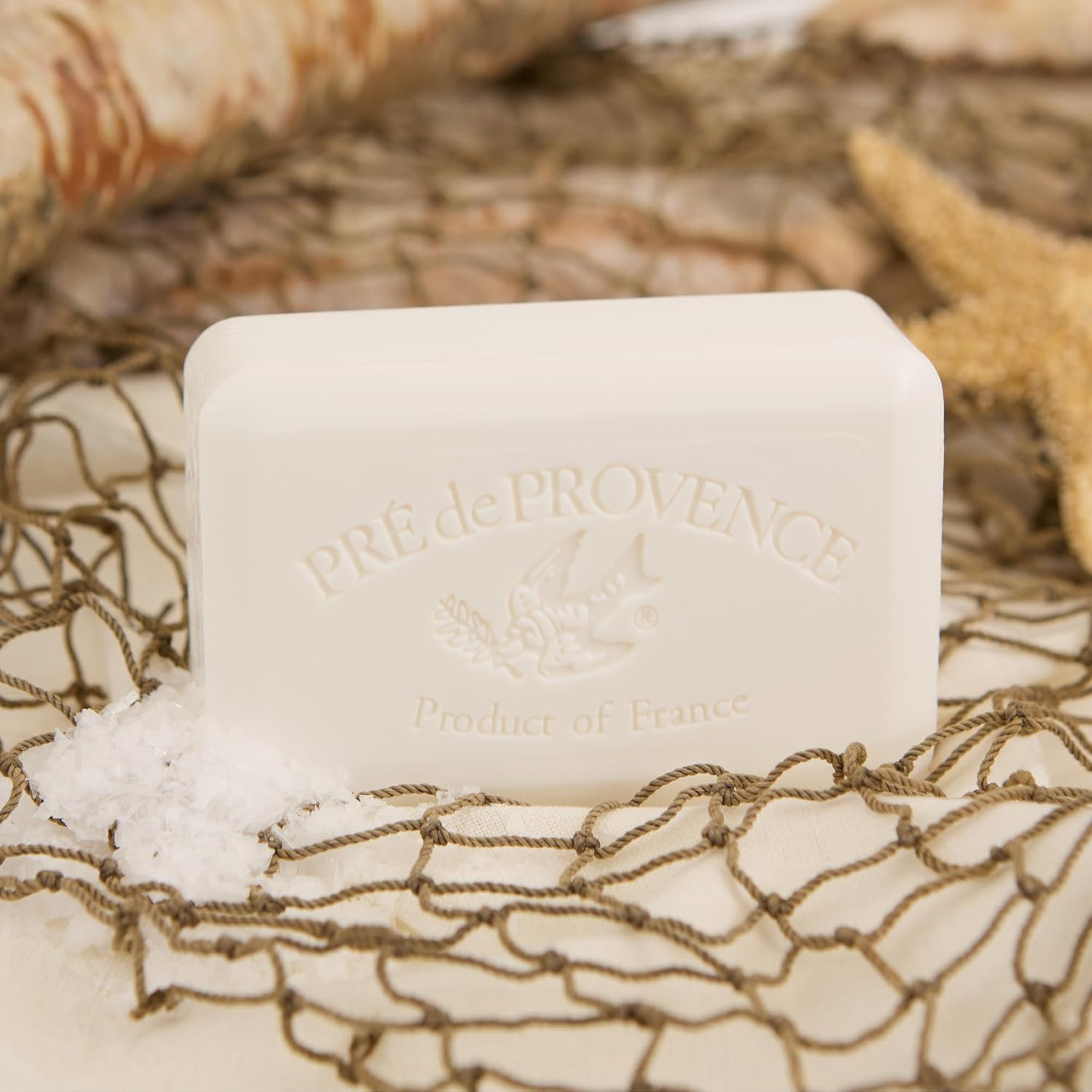 Artisanal Soap Bar Shea Butter Organic French Milled 8.8 Ounce Sea Salt Natural