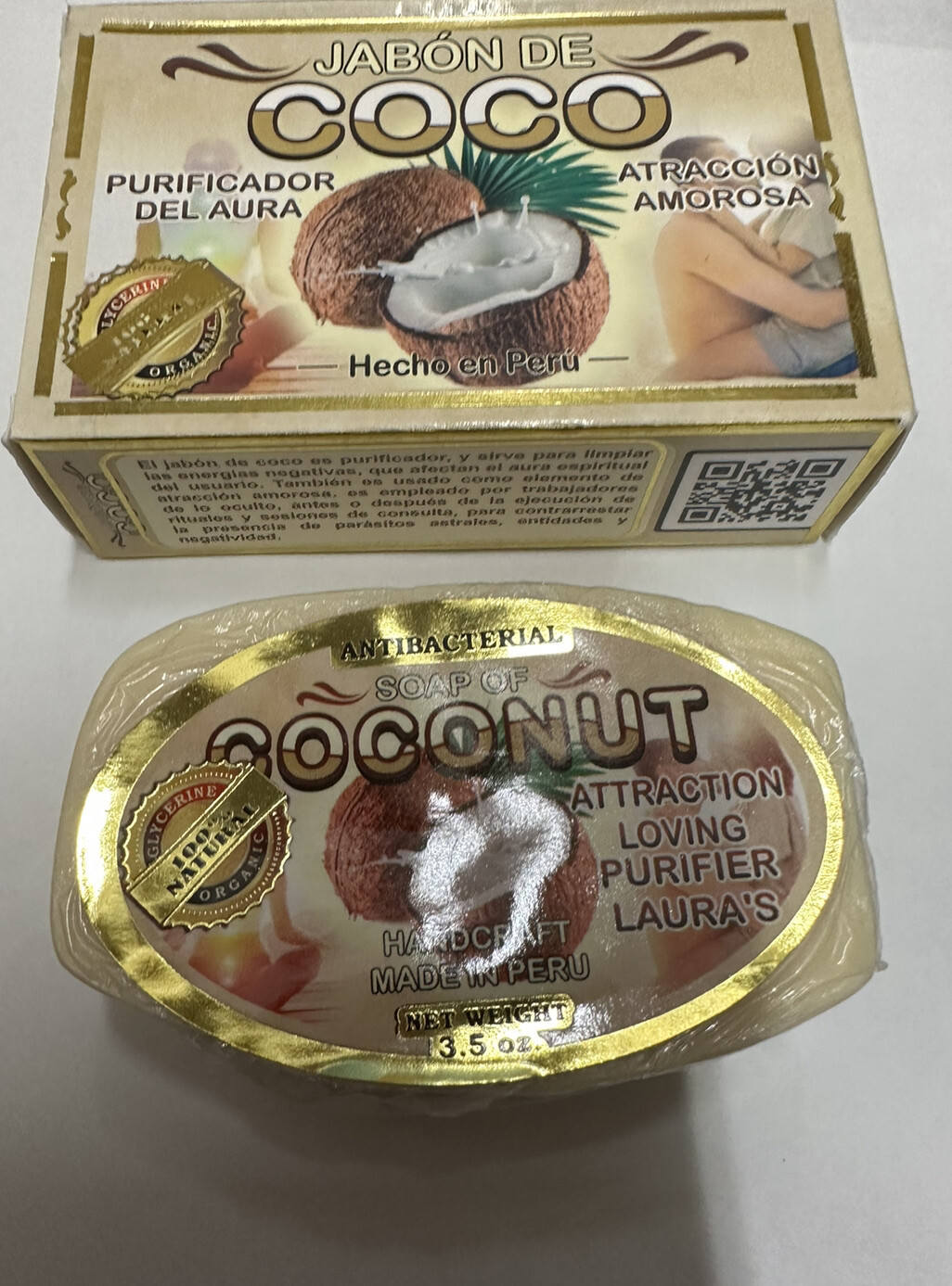 (Jabon) COCO PURIFICADOR DEL AURA ATRACION AMOROSA