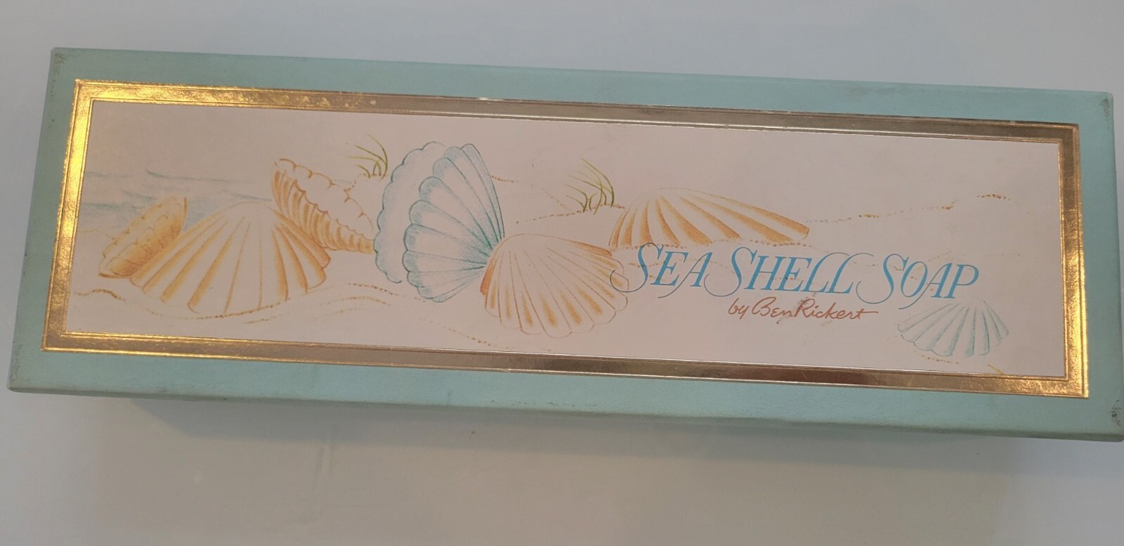 NOS Vintage Ben Rickert Sea Shell Soap Seashell 3 bars In Box