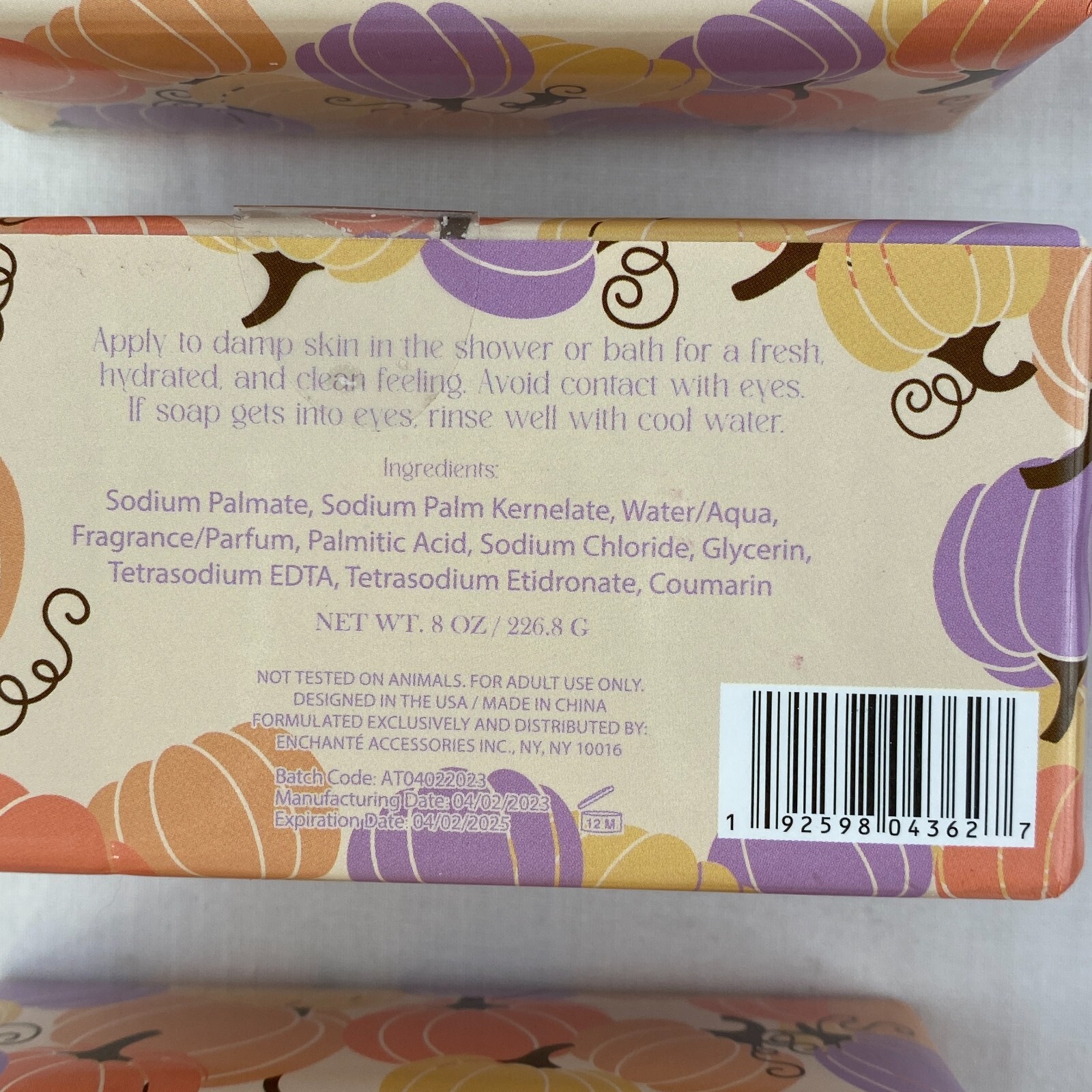 Belle Maison + Marina & Demme Bar Soap Warm Vanilla LOT of 3 EXP 04/02/25 B60