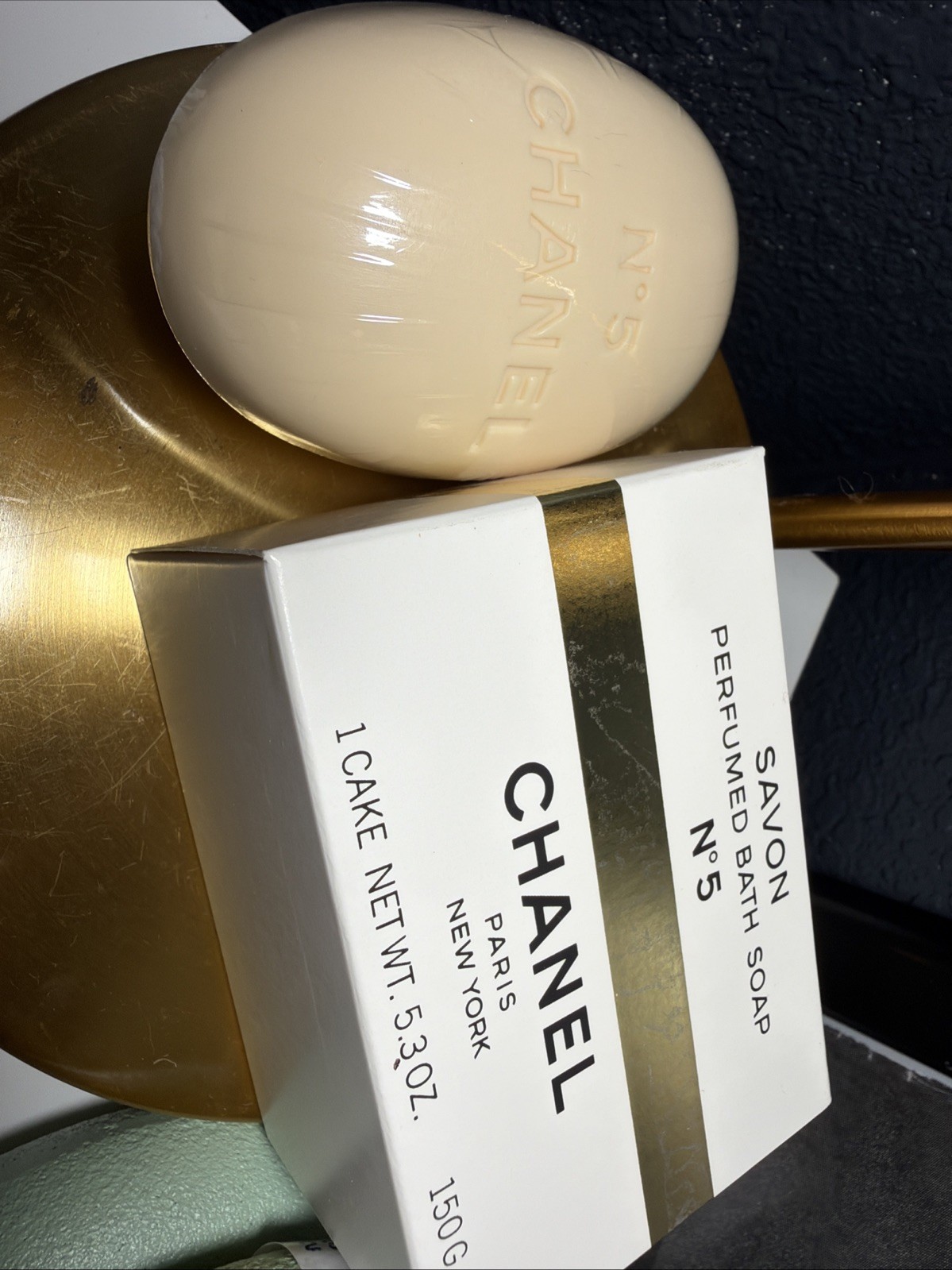 Vintage Chanel No 5 Savon Perfumed Bath Soap 5.3 oz 150g Cake Box NEW! Open Box