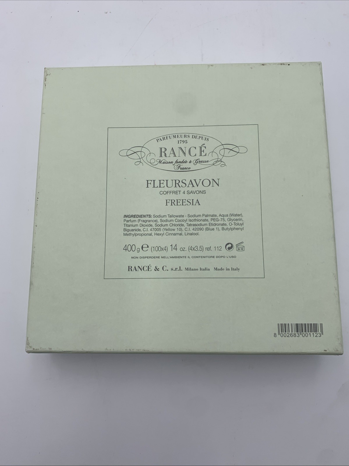 Rance 1795, Freesia Grasse Coffret, Luxury Boxed Set of 3 French Perfumed Soaps