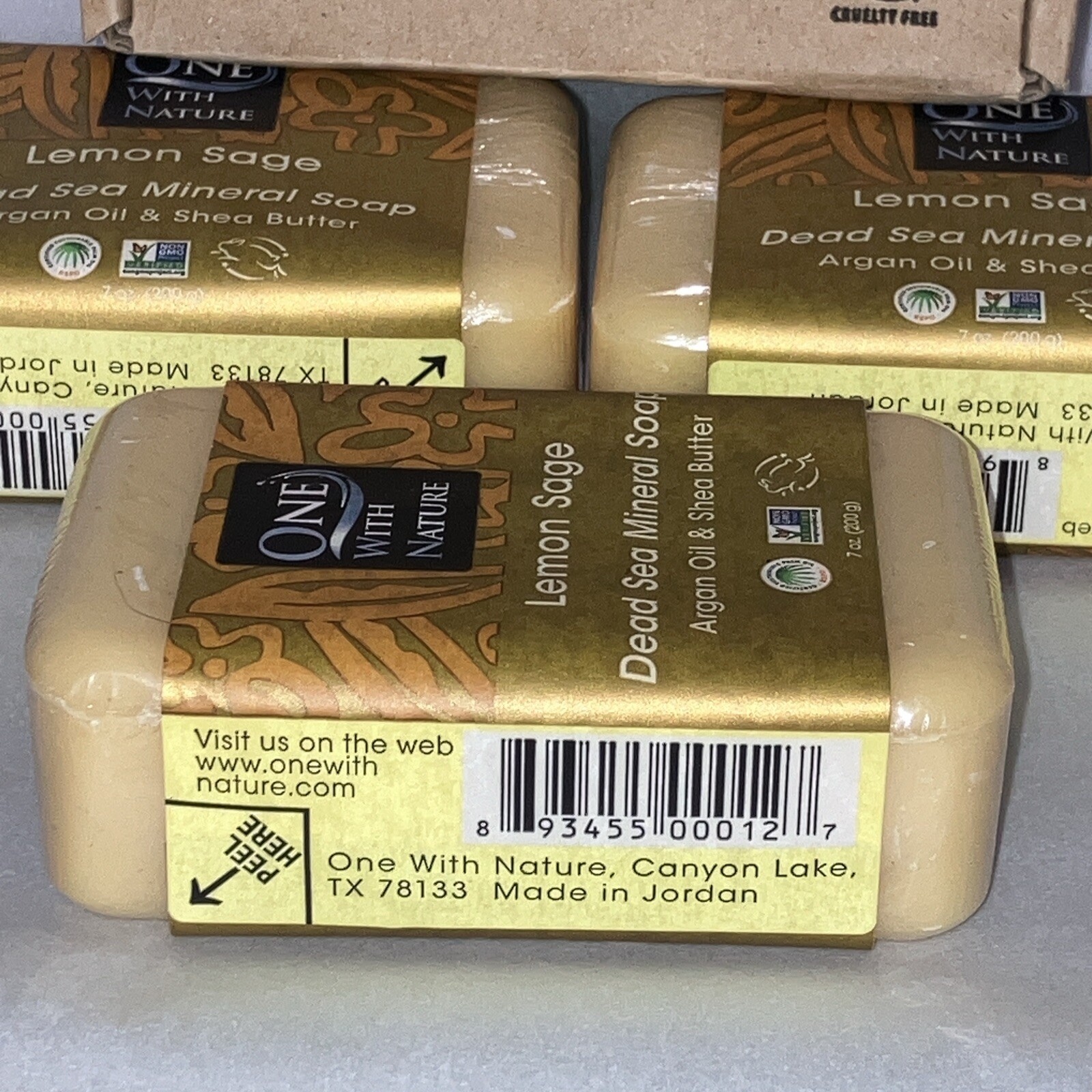 One With Nature Soap Bar Lemon Sage 7oz (Pack of 3)