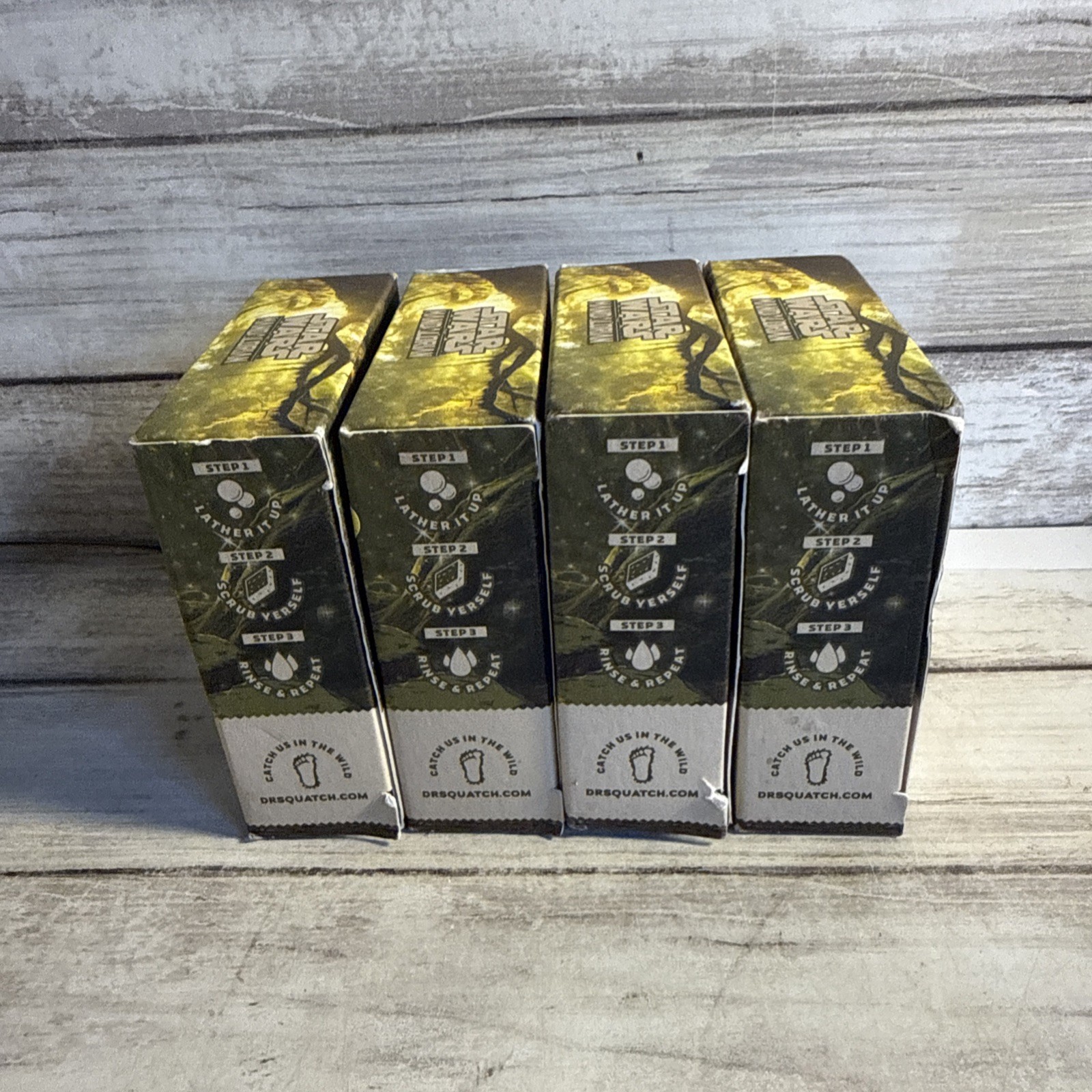 Lot Of 4 Dr. Squatch Limited Edition Zen Cleanse Star Wars Men’s Natural Soap