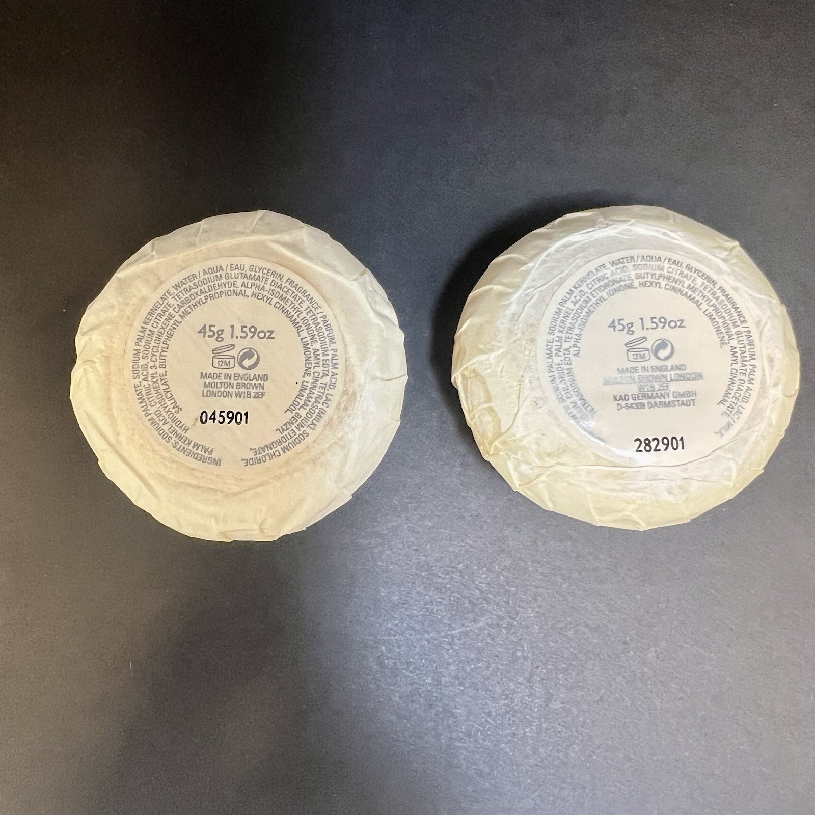 2 Molton Brown Ultra Pure Triple Milled Soap 1.59 oz. 45g